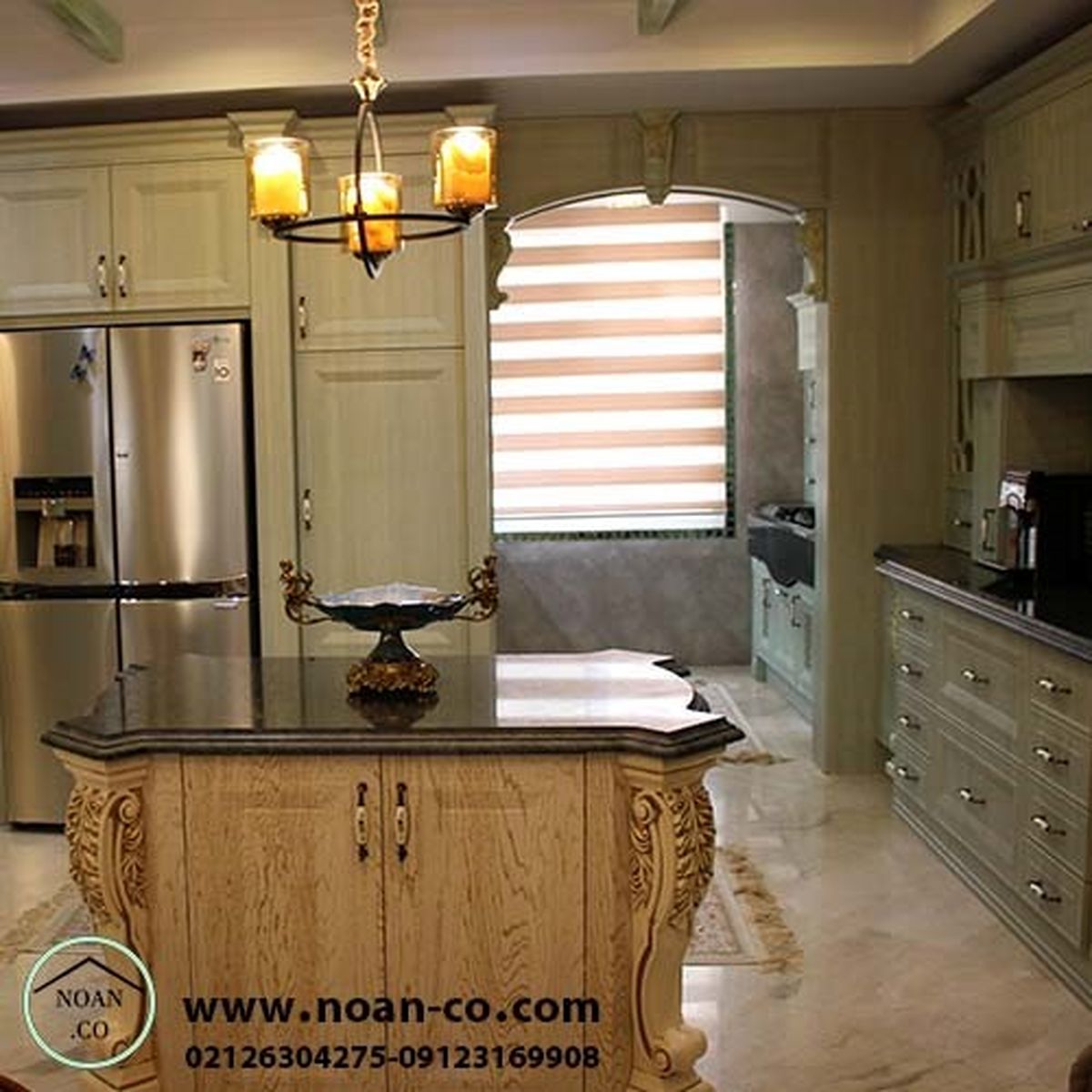 طراحی و اجرای کابینت آشپزخانه با دکوراسیون نوآن